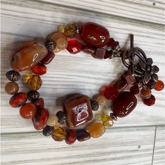 HM104- 7” Boho two strand Bracelet - Picture 1 of 3